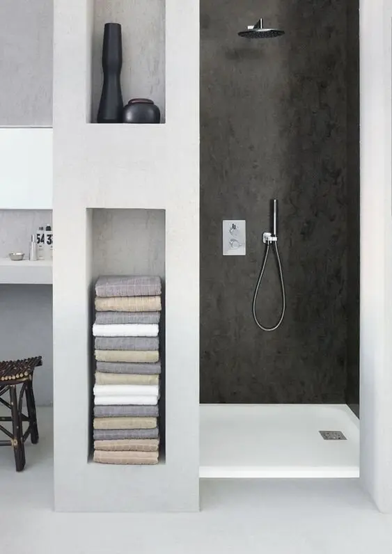 recessed bathroom shelves