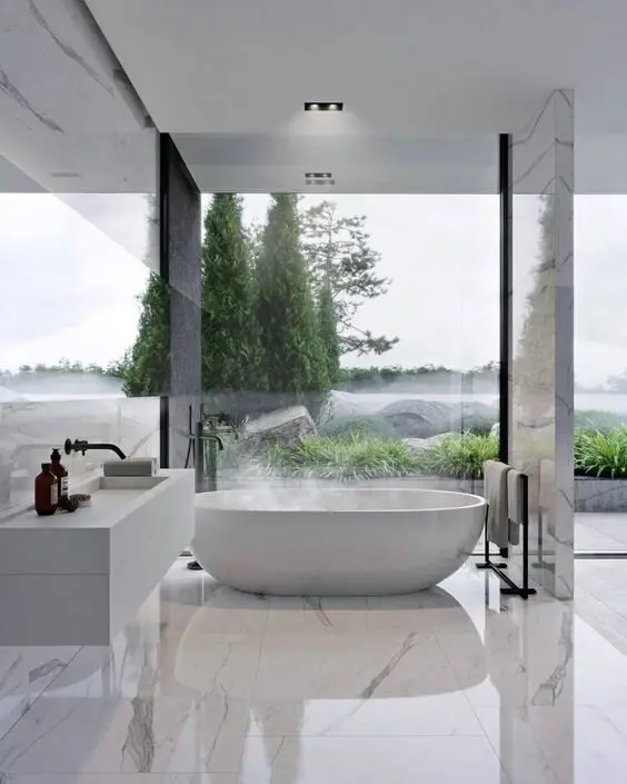 luxurious marble bathroom