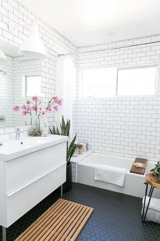 white spa bathroom