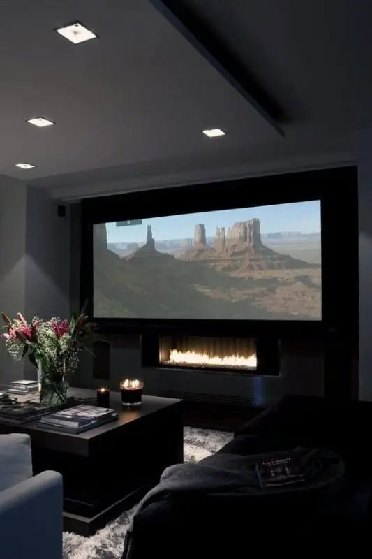 black media room