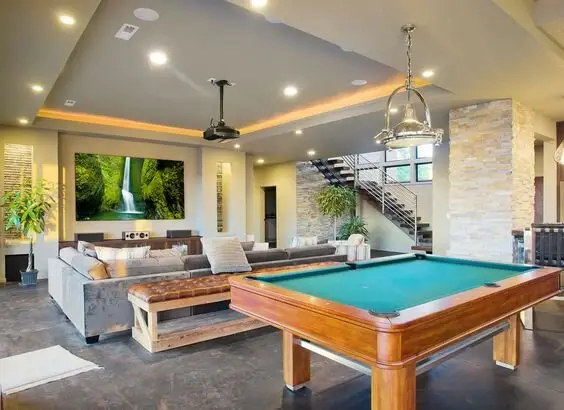 media and game room