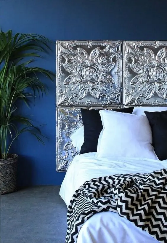 tin ceiling tile headboard