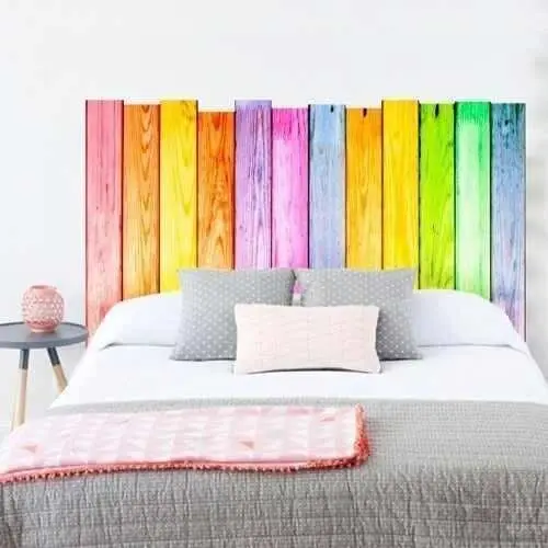 pastel pallet headboard
