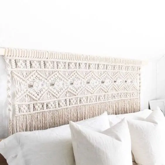 macrame weave headboard