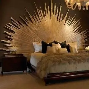 golden sunburst headboard