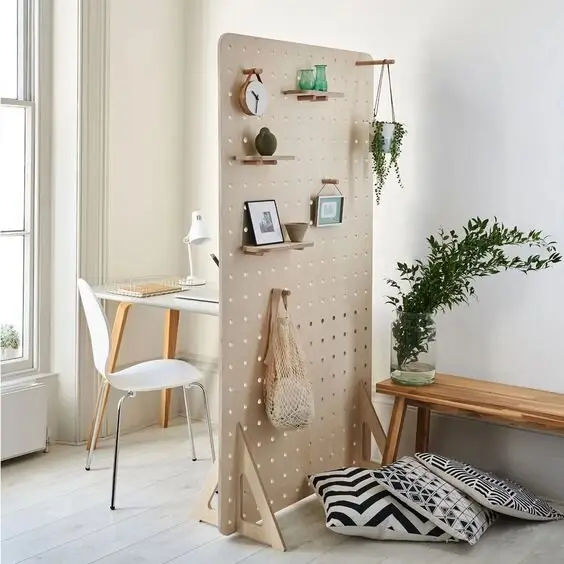 pegboard room divider