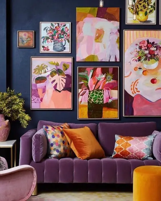 purple living room