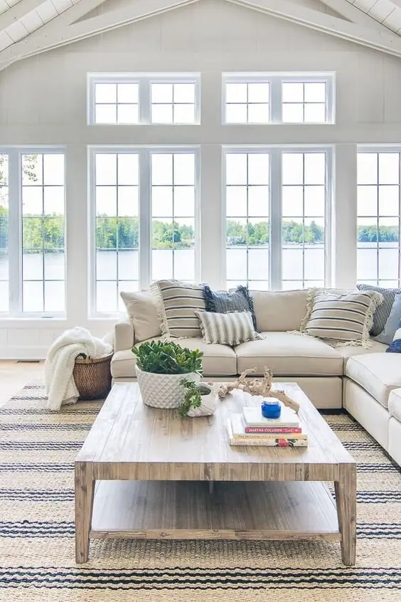 lakehouse living room