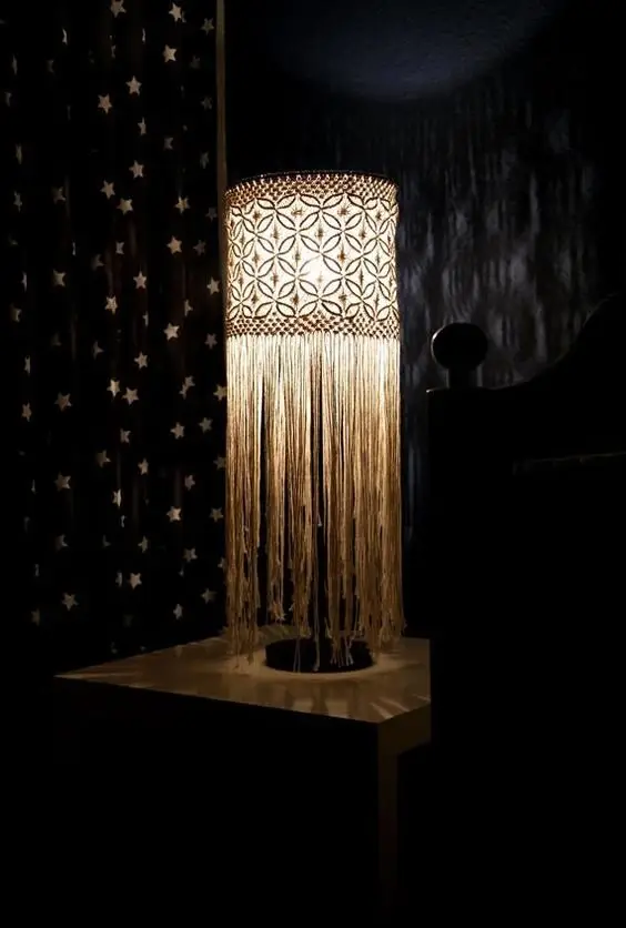 macrame lamp