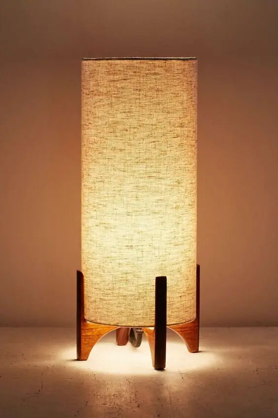 burlap floor lamp