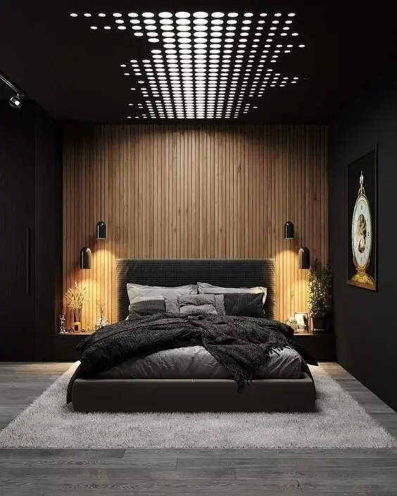 black modern bedroom