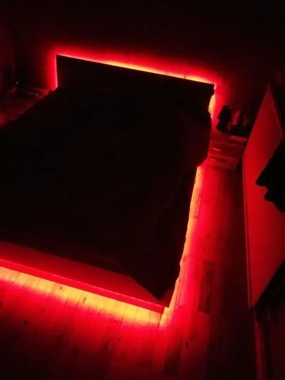 red bedroom lights