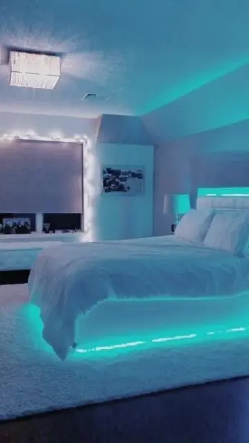 blue lighted room