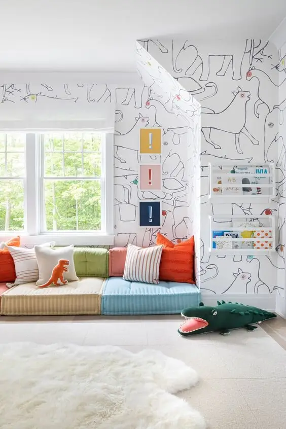 colorful bright kids room