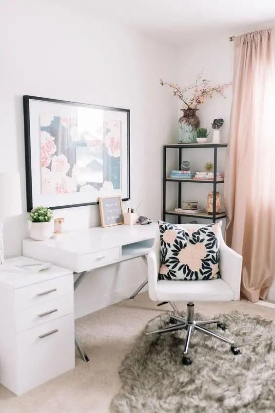 floral home office