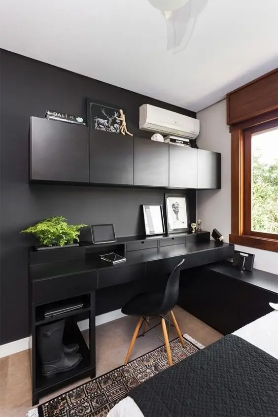small black home office