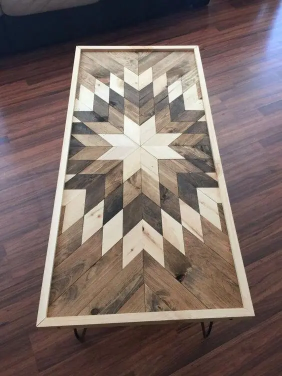 wood puzzle tabletop