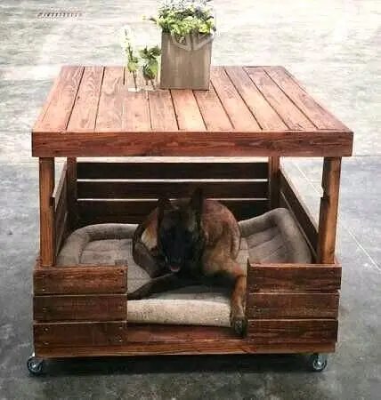 diy pallet doghouse