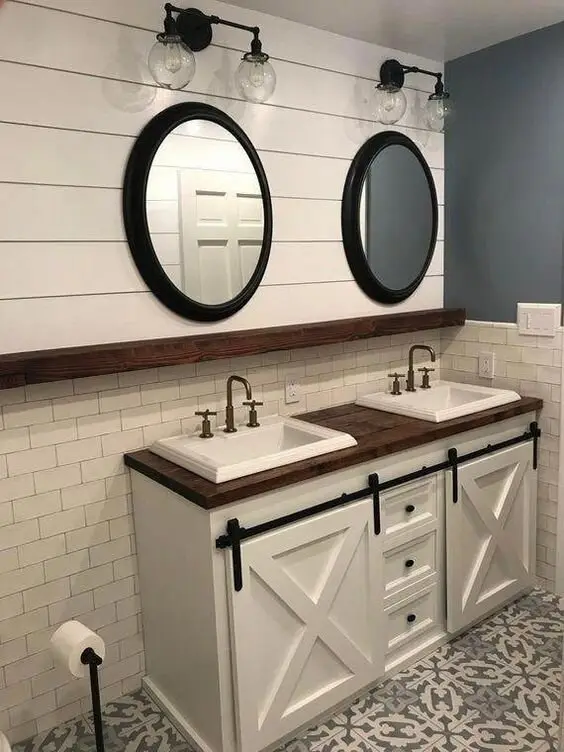 barndoor vanity