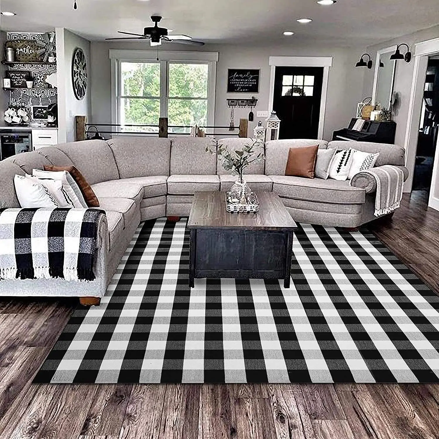 plain area rug