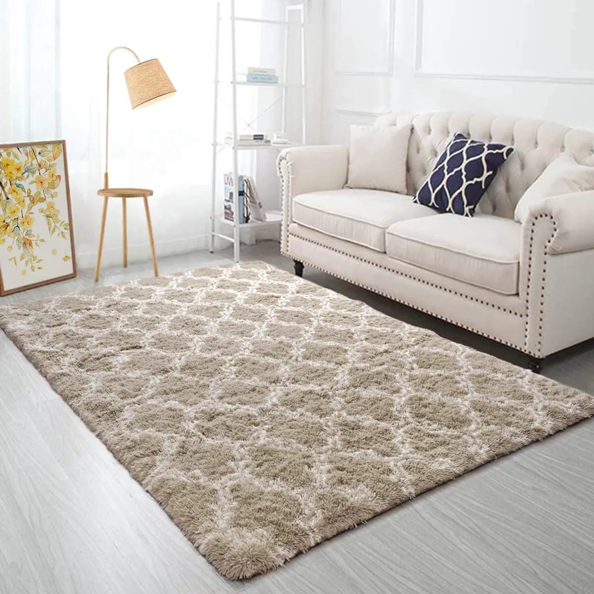 modern brown rug