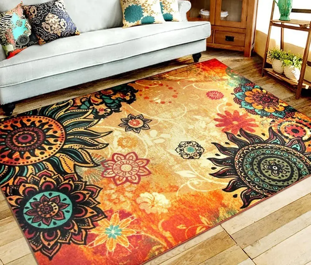 bright bohemian rug