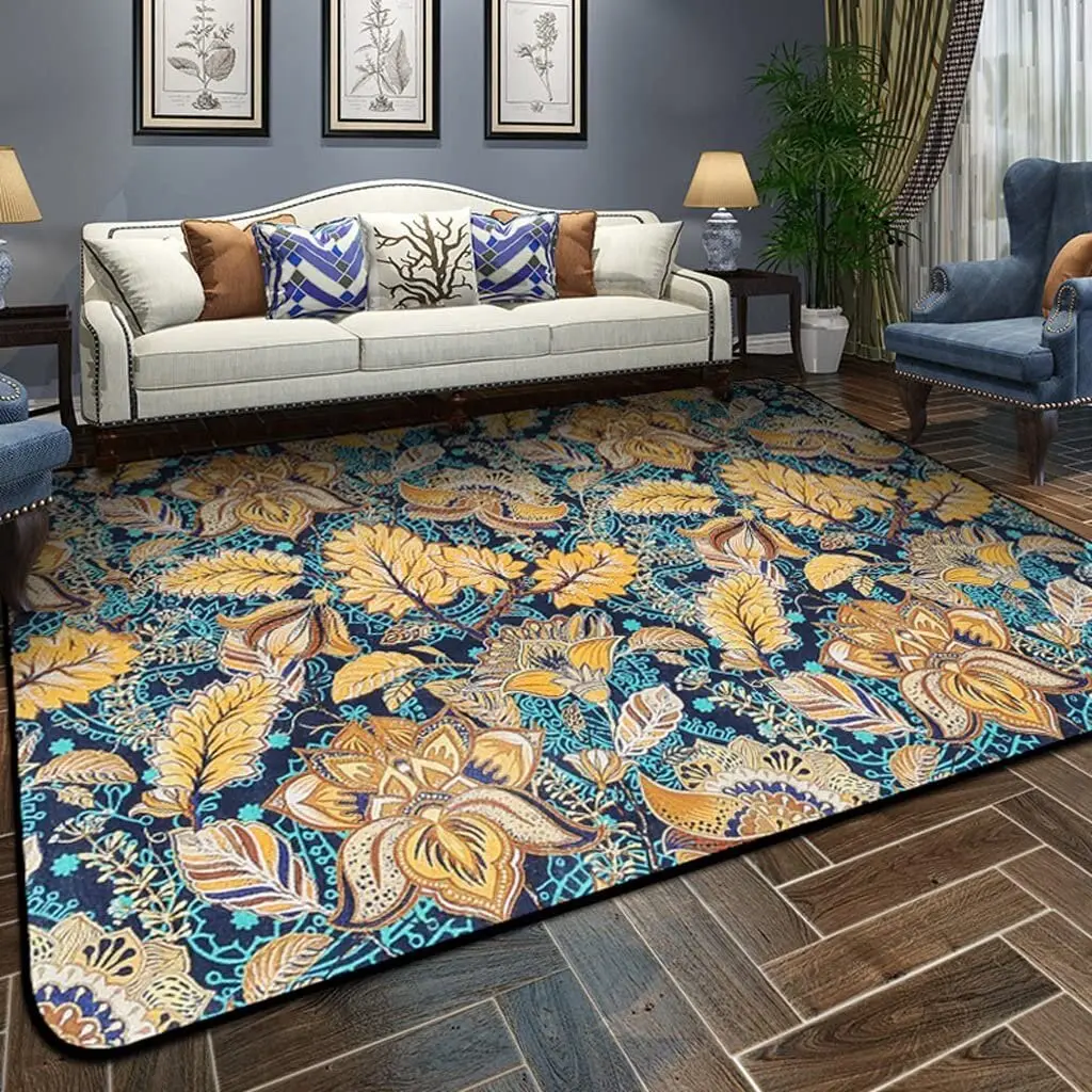 colorful living room rug