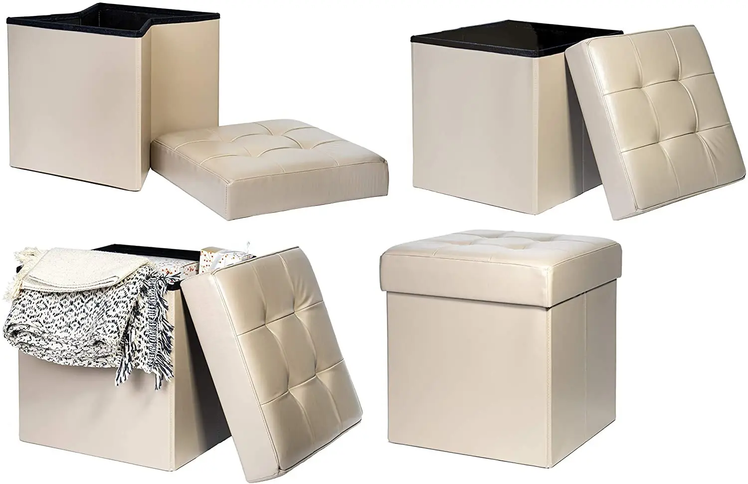 collapsible storage ottoman