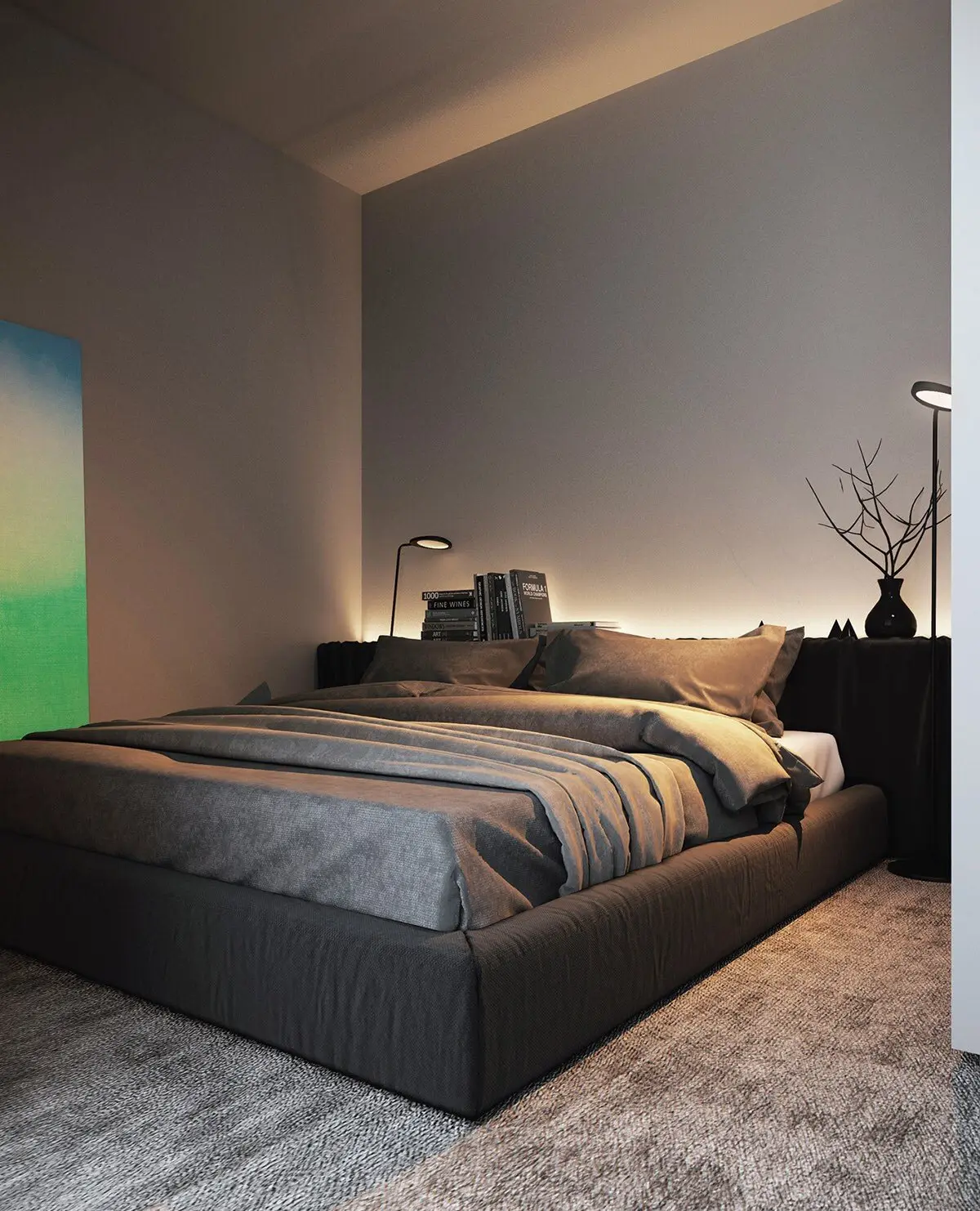 modern elegant bedroom