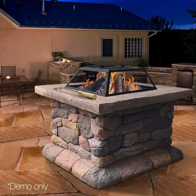 faux stone fire pit