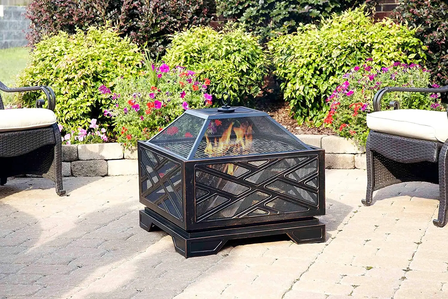 screened fire pit