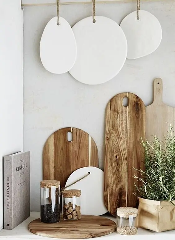 rustic kitchen vignette