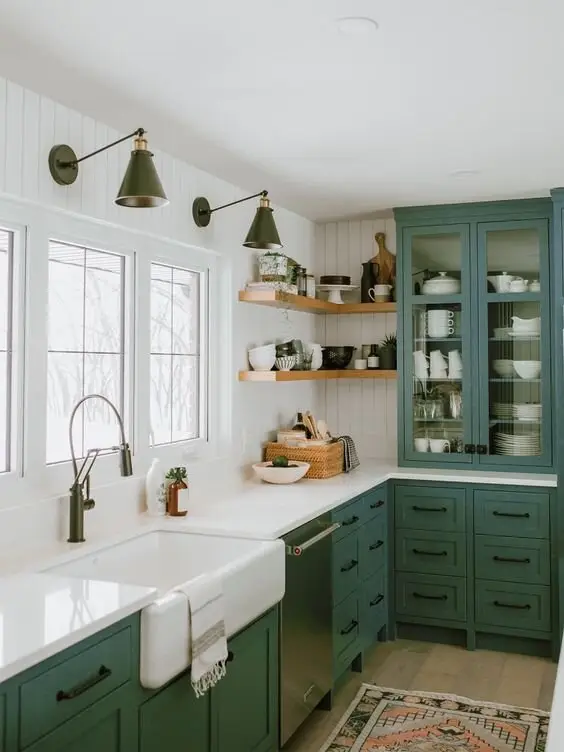green kitchen