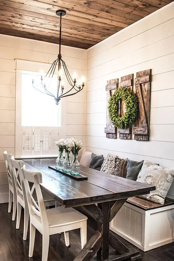 farmhouse dining area