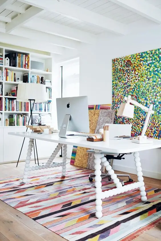 colourful home office