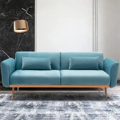blue living room sofa