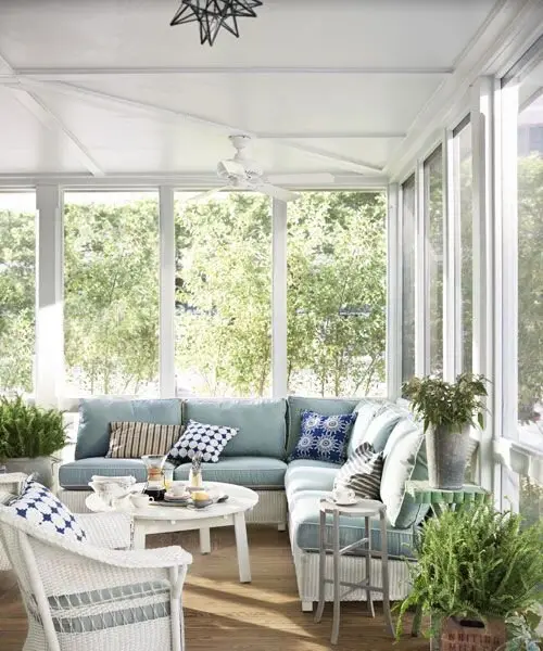 wicker living room sofa