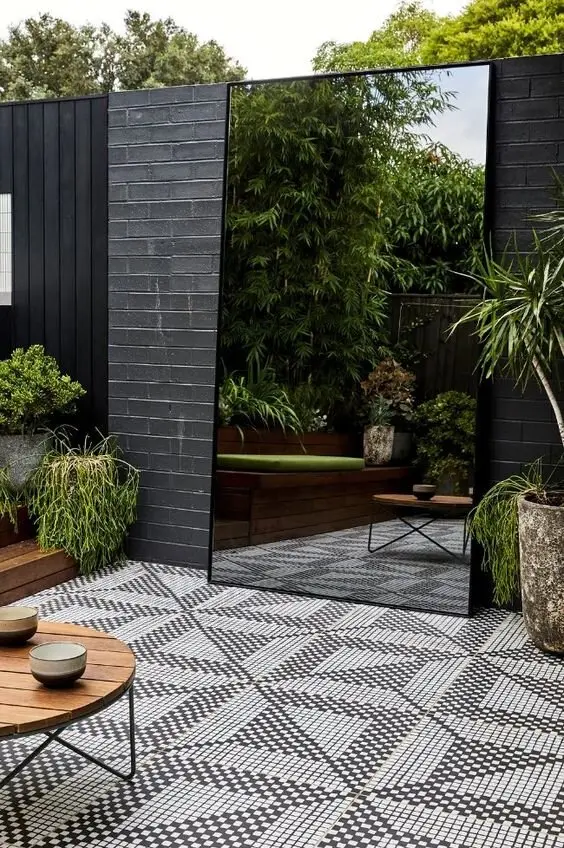 modern backyard