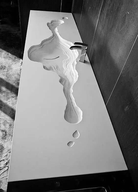 concrete bathroom sink