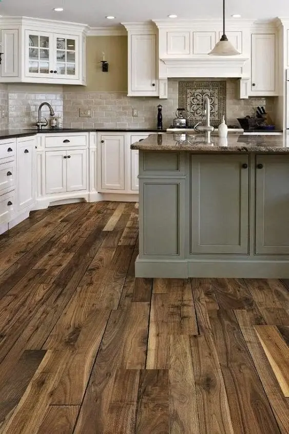 wood plank kitchen floor