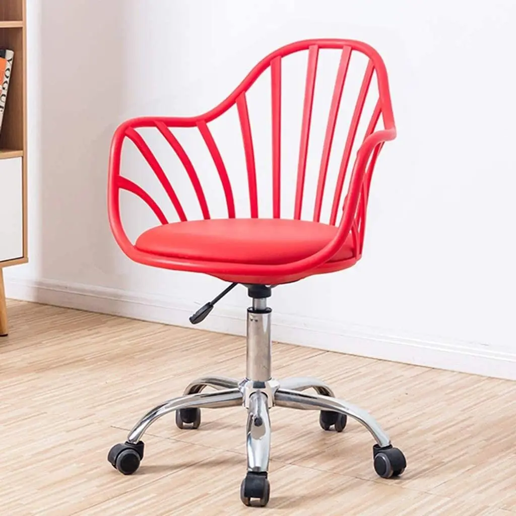 red swivel chair