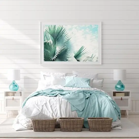 white coastal bedroom