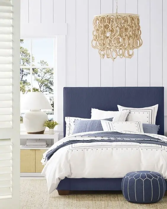 blue coastal bedroom