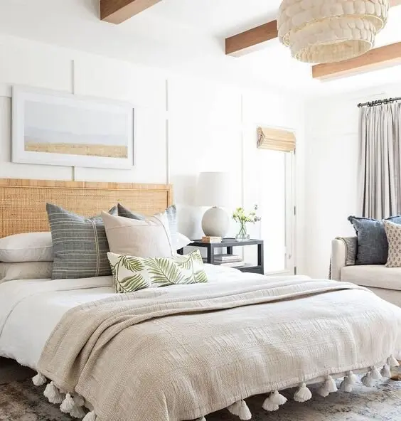 bright coastal bedroom