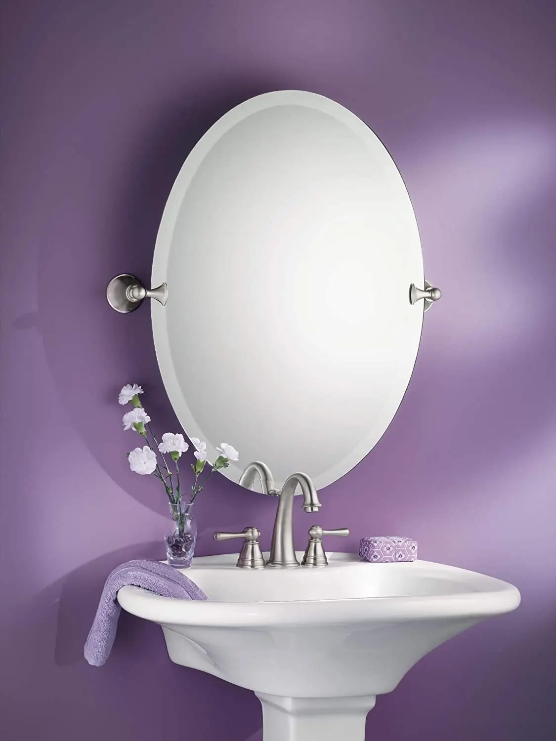 oval pivot mirror