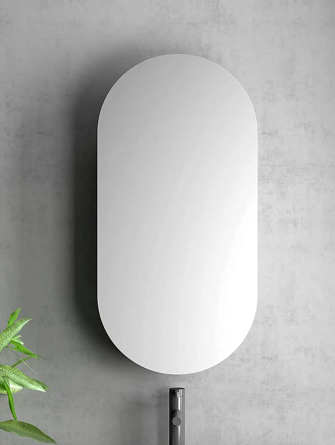 modern oval bathroom mirror