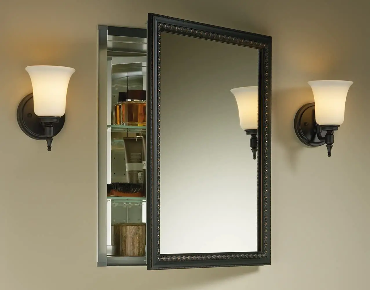 bronze bathroom mirror